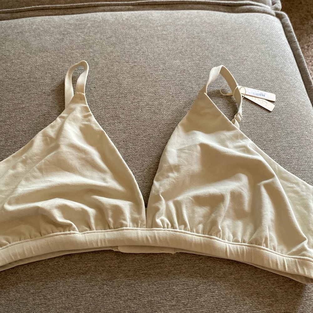 NWT skims cotton triangle bra in bone, 4X